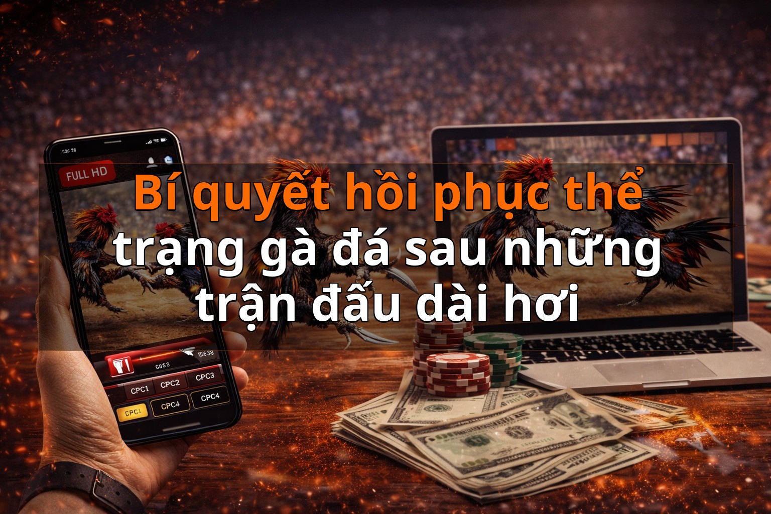 Bí quyết hồi phục thể trạng gà đá sau những trận đấu dài hơi