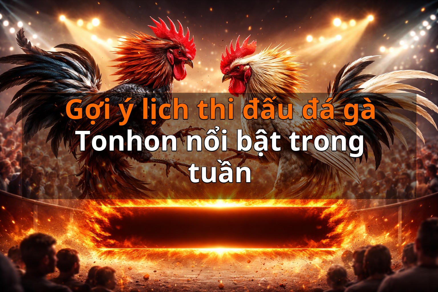 Gợi ý lịch thi đấu đá gà Tonhon nổi bật trong tuần