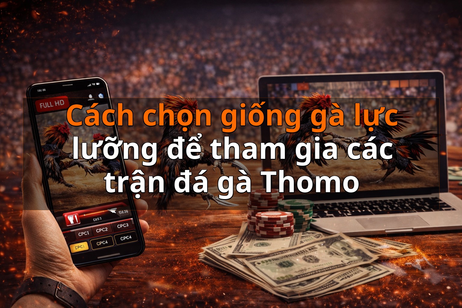 Cách chọn giống gà lực lưỡng để tham gia các trận đá gà Thomo
