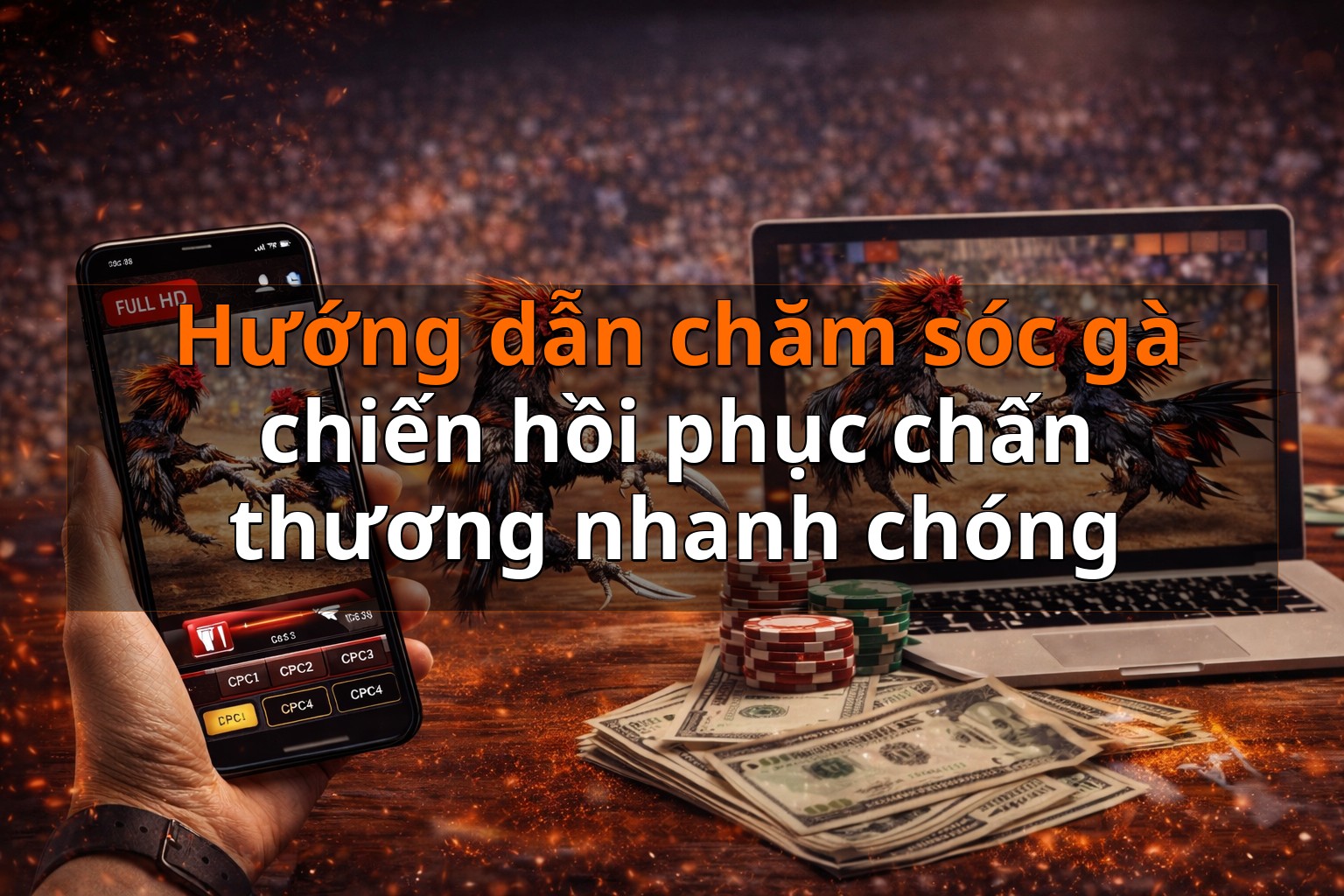 Hướng dẫn chăm sóc gà chiến hồi phục chấn thương nhanh chóng
