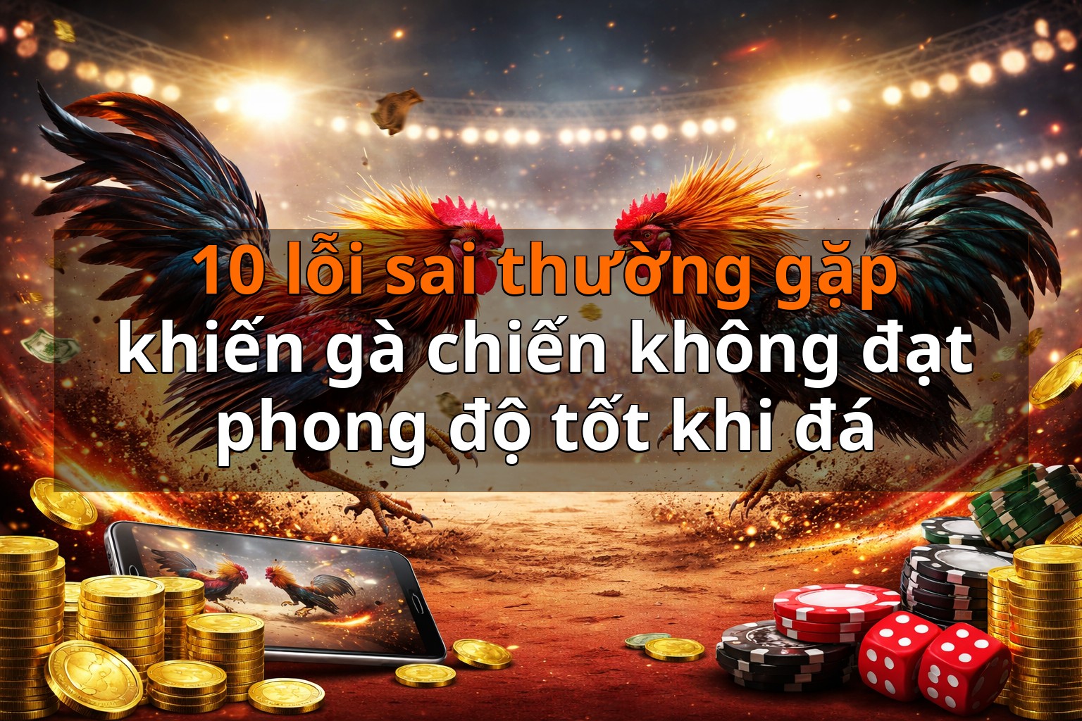 10 lỗi sai thường gặp khiến gà chiến không đạt phong độ tốt khi đá