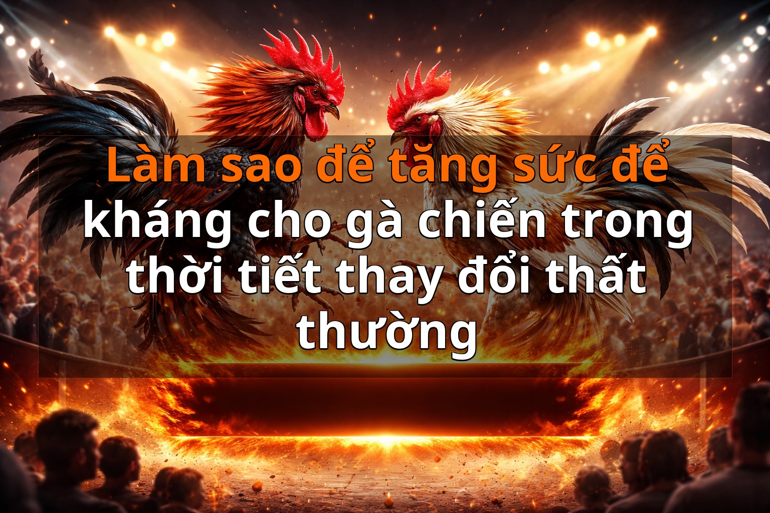 Làm sao để tăng sức để kháng cho gà chiến trong thời tiết thay đổi thất thường