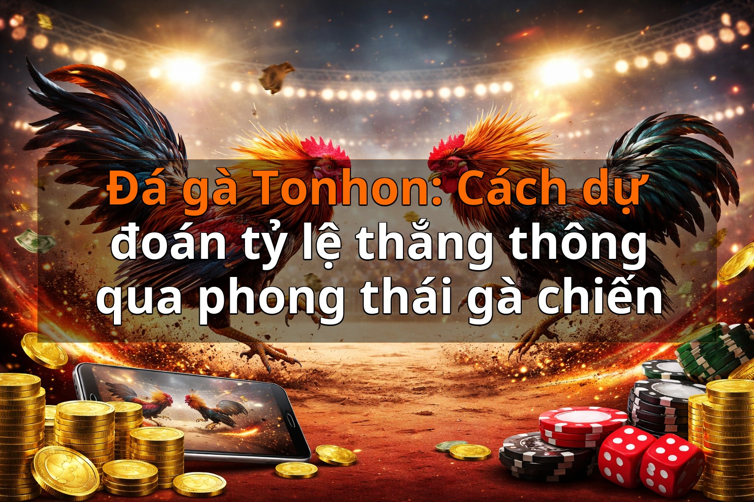 Đá gà Tonhon: Cách dự đoán tỷ lệ thắng thông qua phong thái gà chiến
