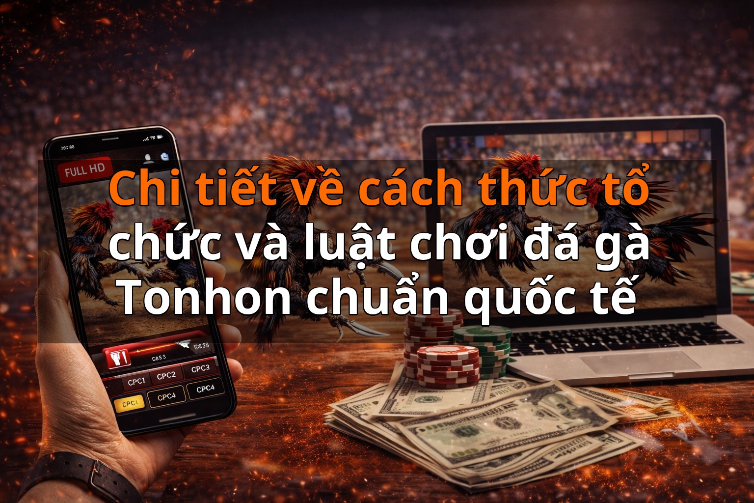 Chi tiết về cách thức tổ chức và luật chơi đá gà Tonhon chuẩn quốc tế